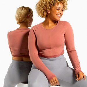 Limited Edition Gymshark × Whitney Simmons Long Sleeve Crop Top Size Small Pink